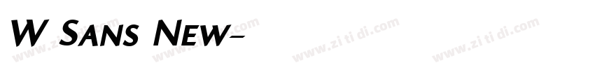 W Sans New字体转换 W Sans New字体转换